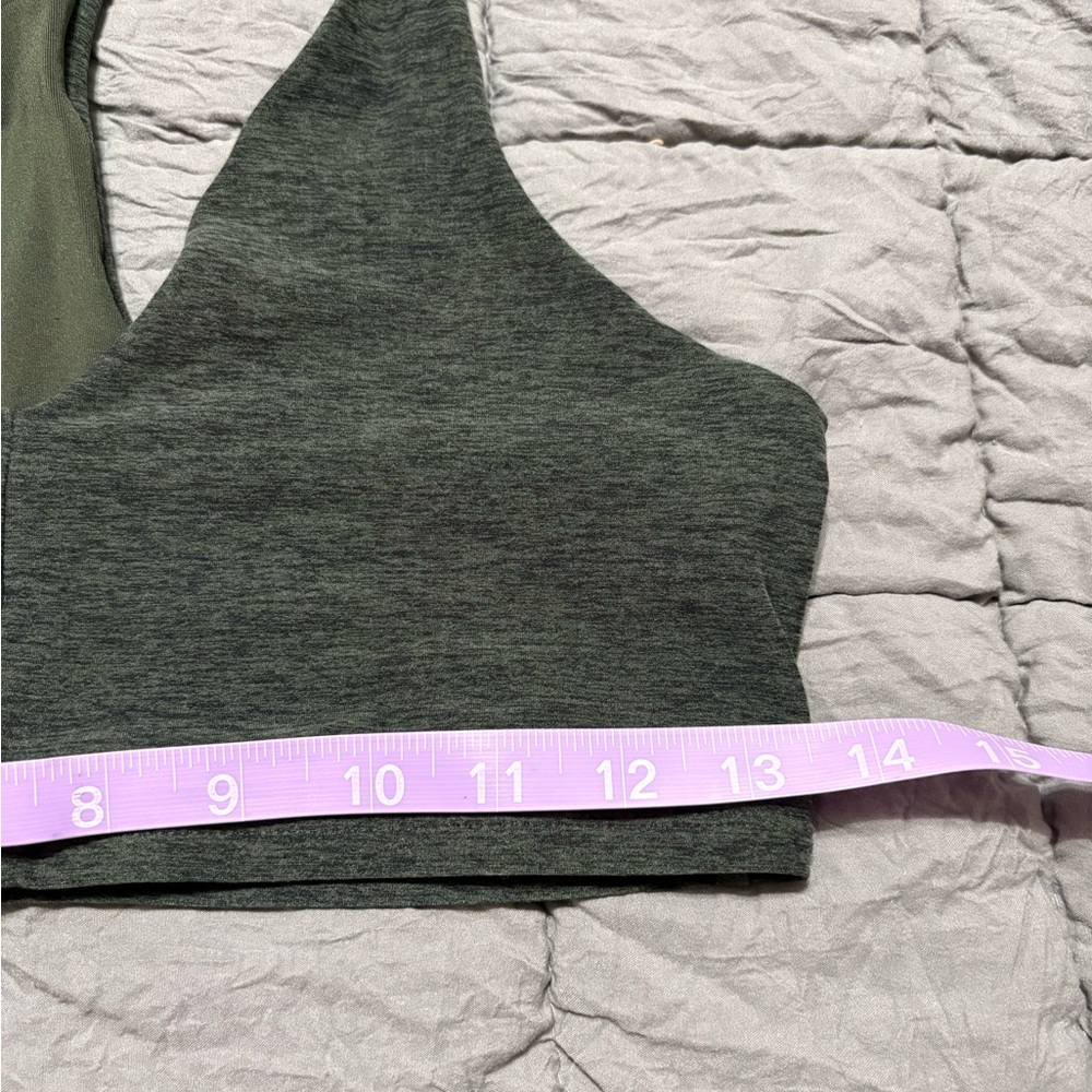 ALO Yoga Deep Green Sports Bra - Picture 4 of 5